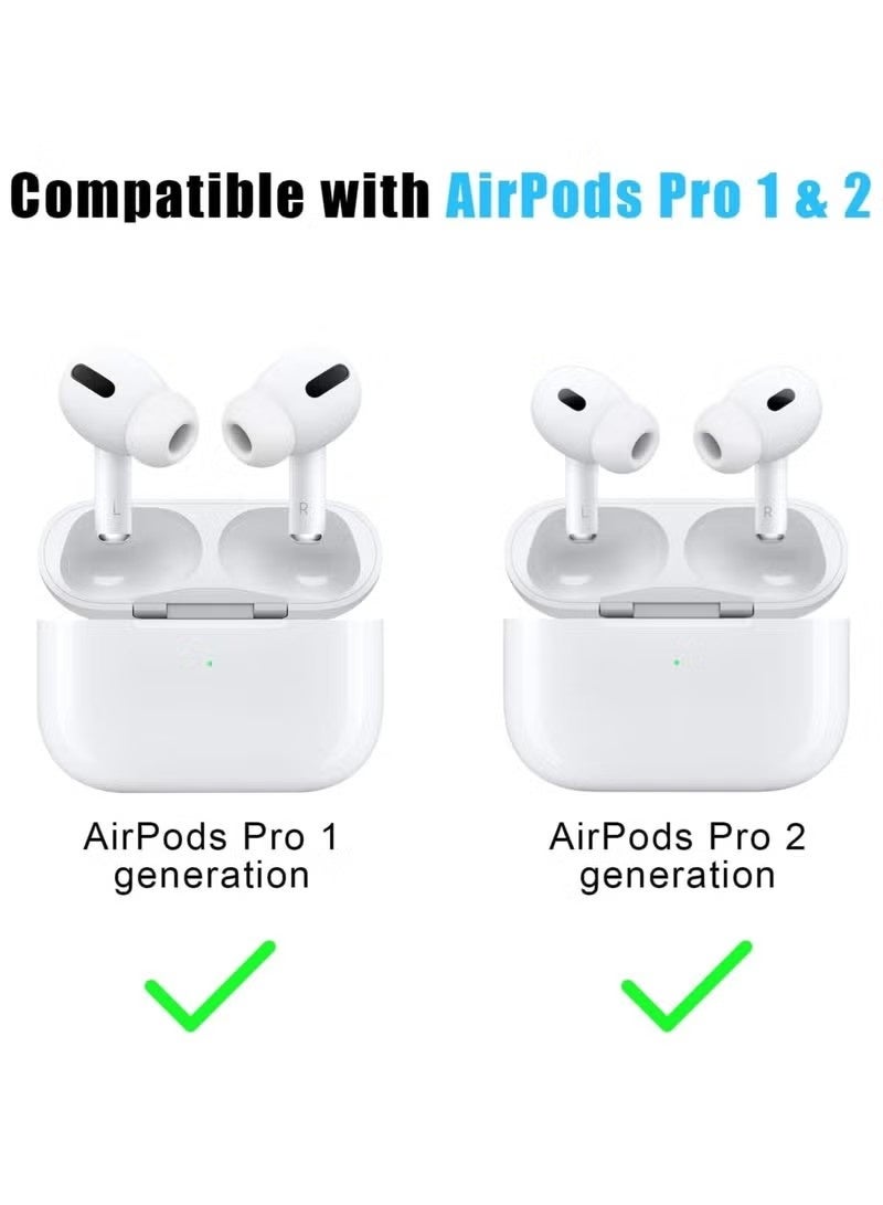 [3 Pairs] Replacement Ear Tips for AirPods Pro & AirPods Pro 2 (S/M/L) with Noise Reduction Holes, Silicone Ear Tips with Dust Mesh + Cleaning Pen - Image 5